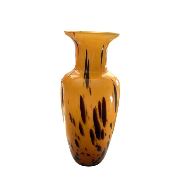 Tall Italian Art‎ Glass Vase Tortoise Shell Colorway - Picture 2 of 7